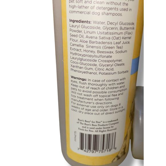 Burts Bees Puppies Natural Tearless 2 in 1 Shampoo Conditioner 16 oz Lot 2 - Picture 8 of 12